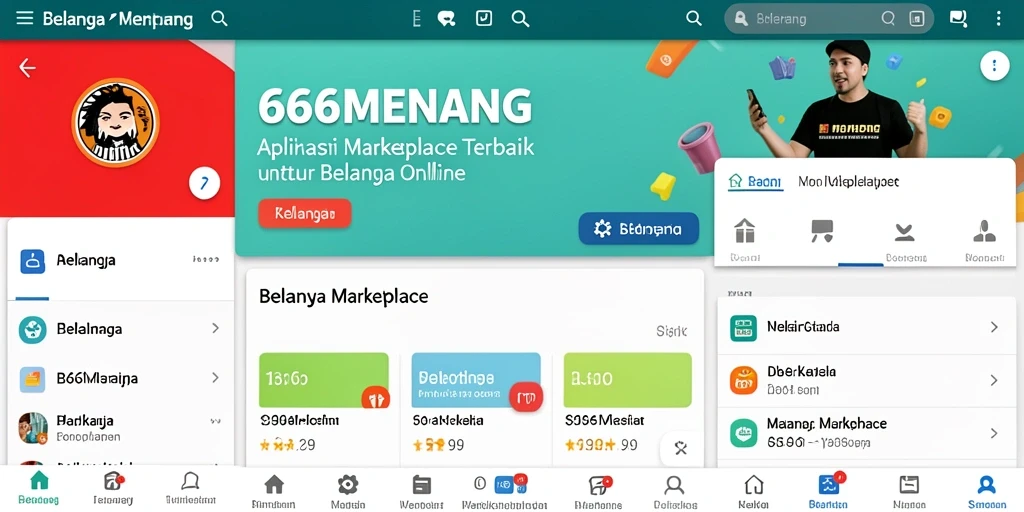 Tampilan antarmuka pengguna aplikasi 666MENANG yang menarik.