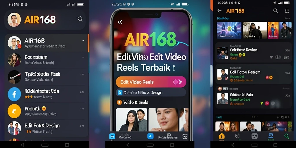 Tampilan antarmuka AIR168 yang ramah pengguna untuk Edit Video Reels.