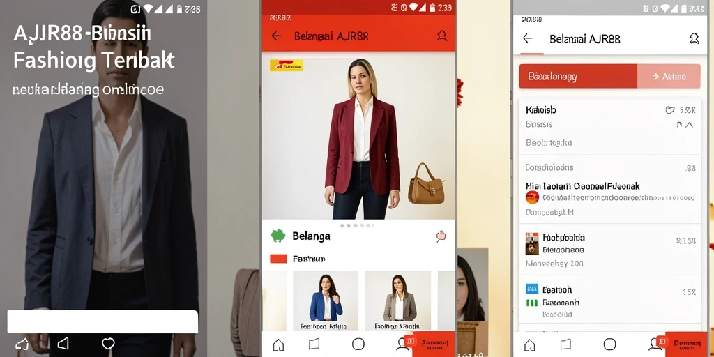 Tampilan antarmuka AJR88 yang modern dan fungsional untuk belanja Fashion.
