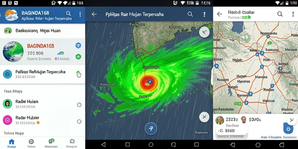 Tampilan antarmuka radar hujan BAGINDA168 yang informatif dan user-friendly.
