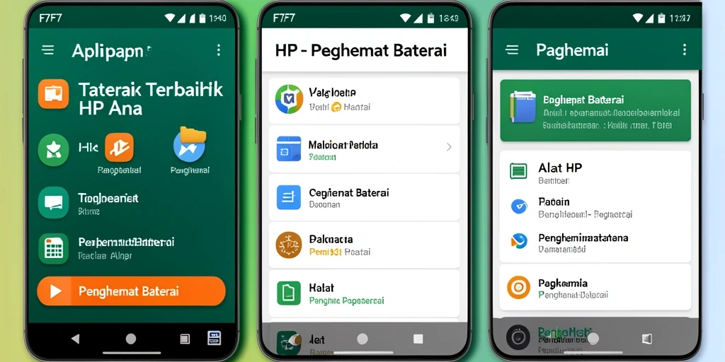 Tampilan antarmuka utama F7F7 menampilkan fitur Penghemat Baterai yang intuitif.