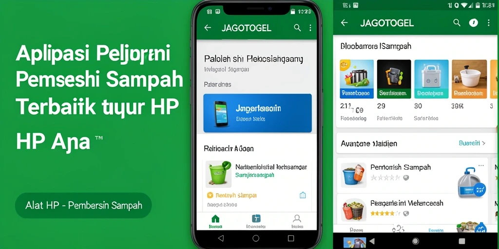 Tampilan antarmuka JAGOTOGEL saat melakukan pembersihan sampah.