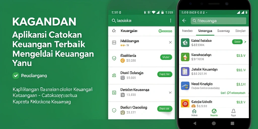 Tampilan antarmuka KAGANDAN yang mudah digunakan dengan fungsi Catatan Keuangan.