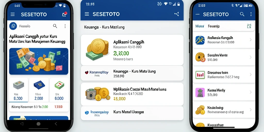 Tampilan antarmuka SESETOTO untuk manajemen kurs mata uang.