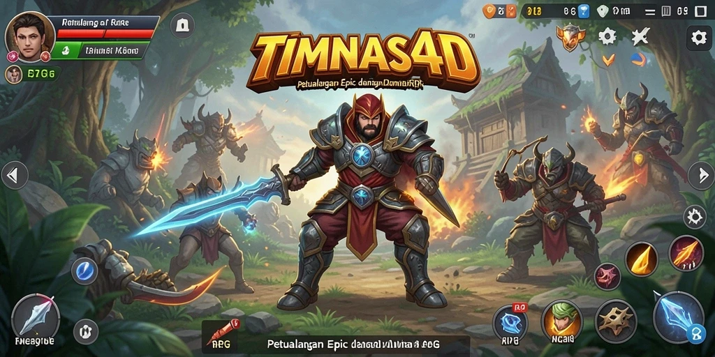 Antarmuka permainan RPG TIMNAS4D yang menarik.