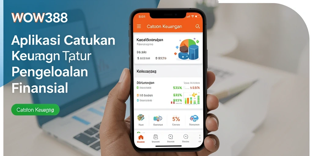 Tampilan antarmuka WOW388 dengan fitur pencatatan keuangan yang sederhana.