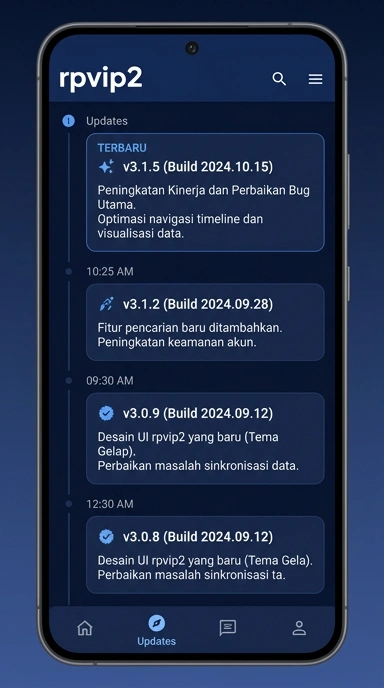 Riwayat Versi Aplikasi rpvip2 untuk Pengguna Android